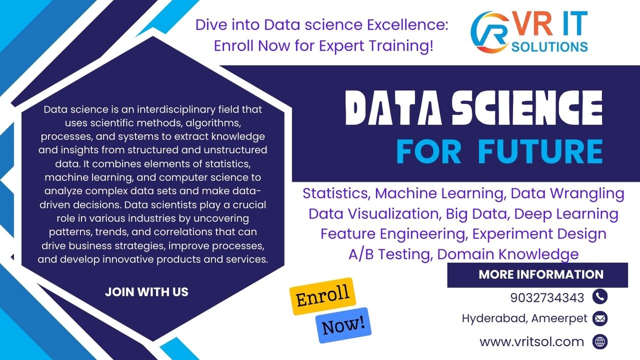Data Science Online Training in USA UK Canada Australia — VR IT Solutions