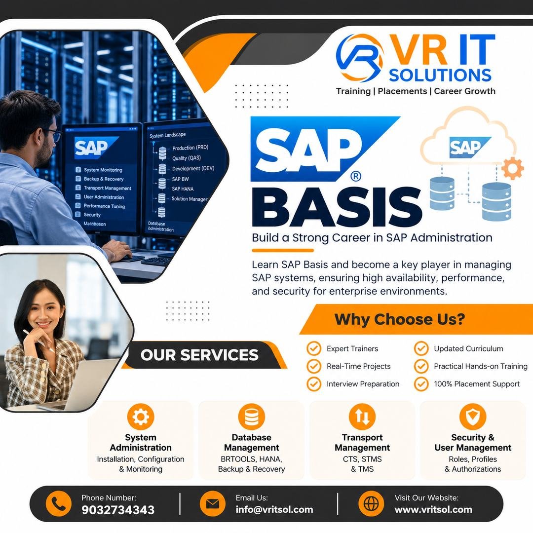 SAP Basis Training in Hyderabad — VR IT Solutions Ameerpet