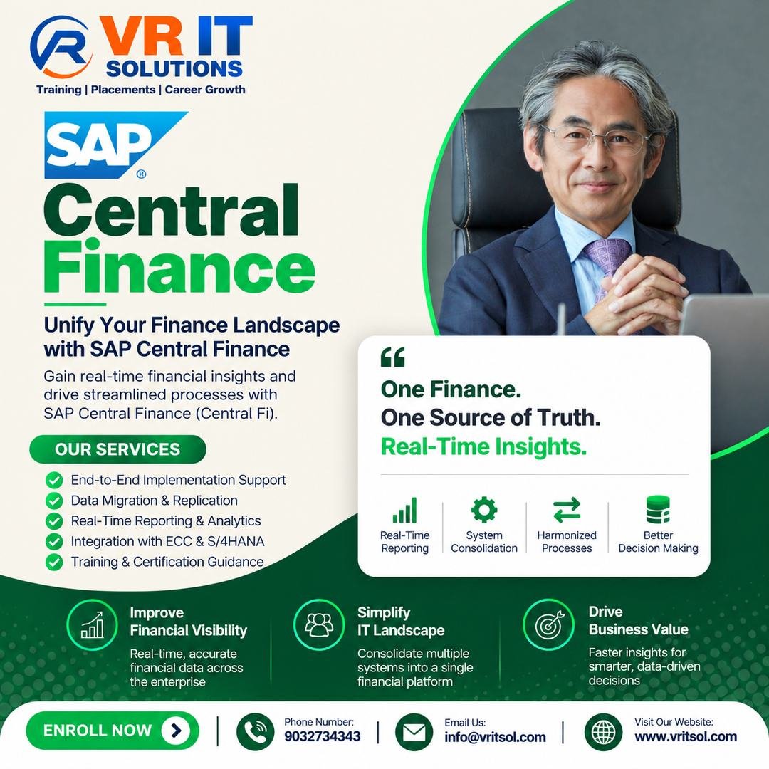SAP Central Finance Training in Hyderabad — VR IT Solutions Ameerpet