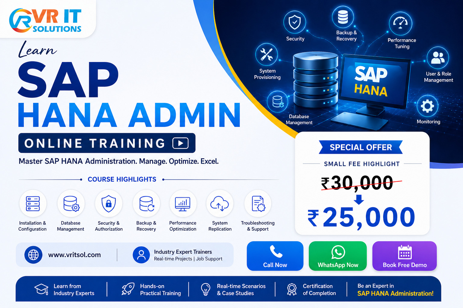 SAP HANA Admin Training in Hyderabad - VR IT Solutions Ameerpet