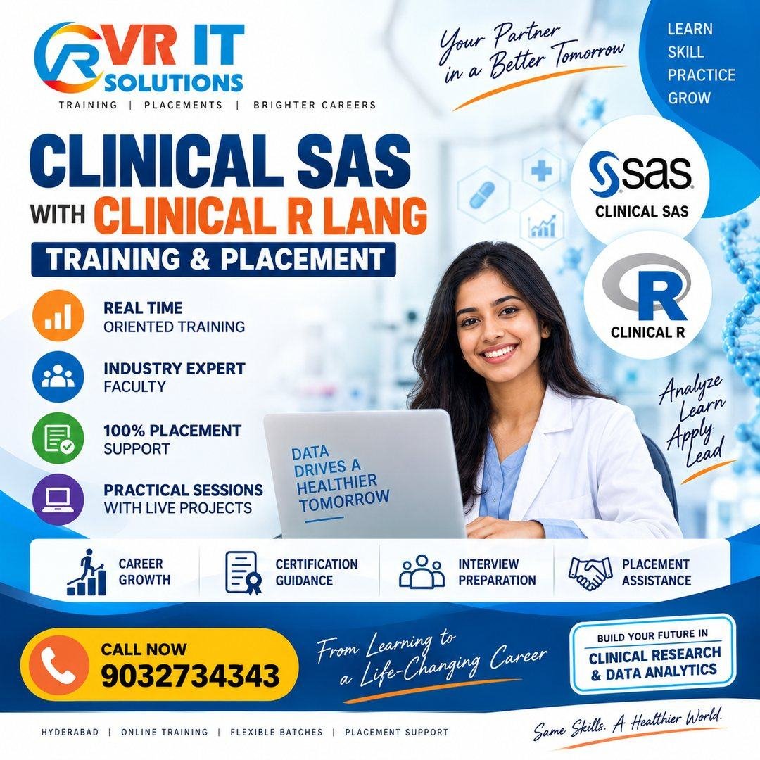 SAS Clinical Training in Hyderabad - VR IT Solutions Ameerpet