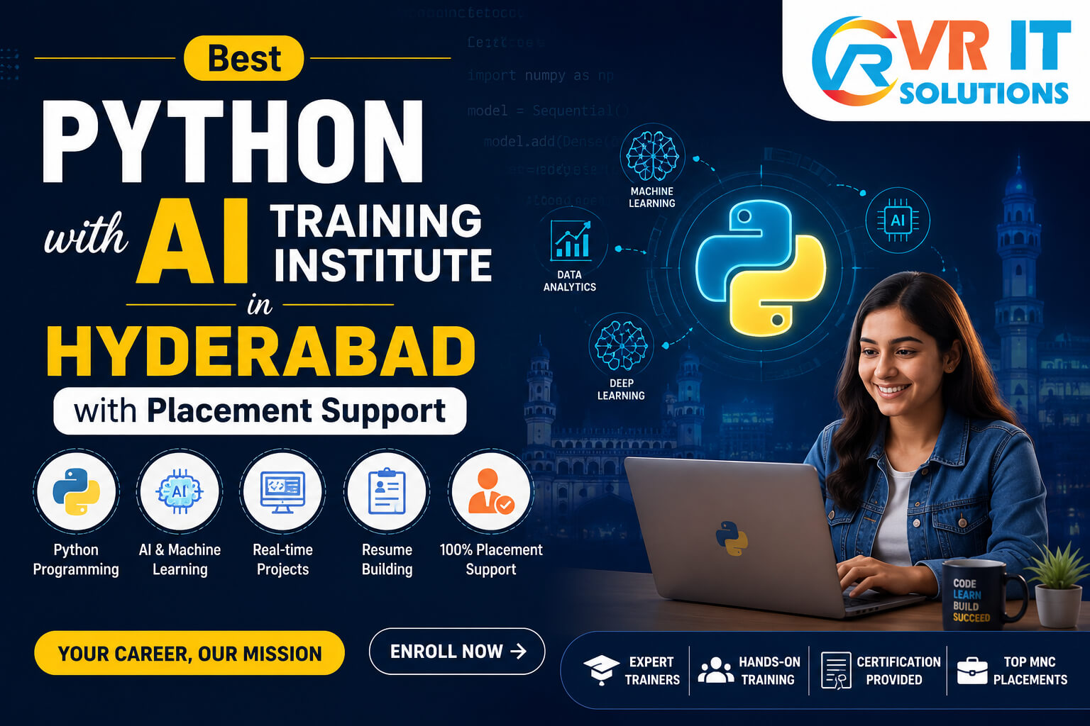Best Python with AI Training Institute in Hyderabad with Placement Support